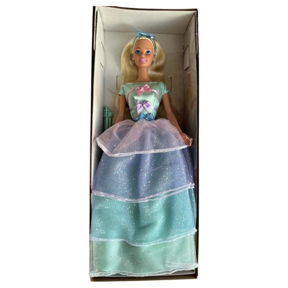 1997 MATTEL BARBIE AVON SPRING TEA PARTY #18656 BLONDE - Imagen 2